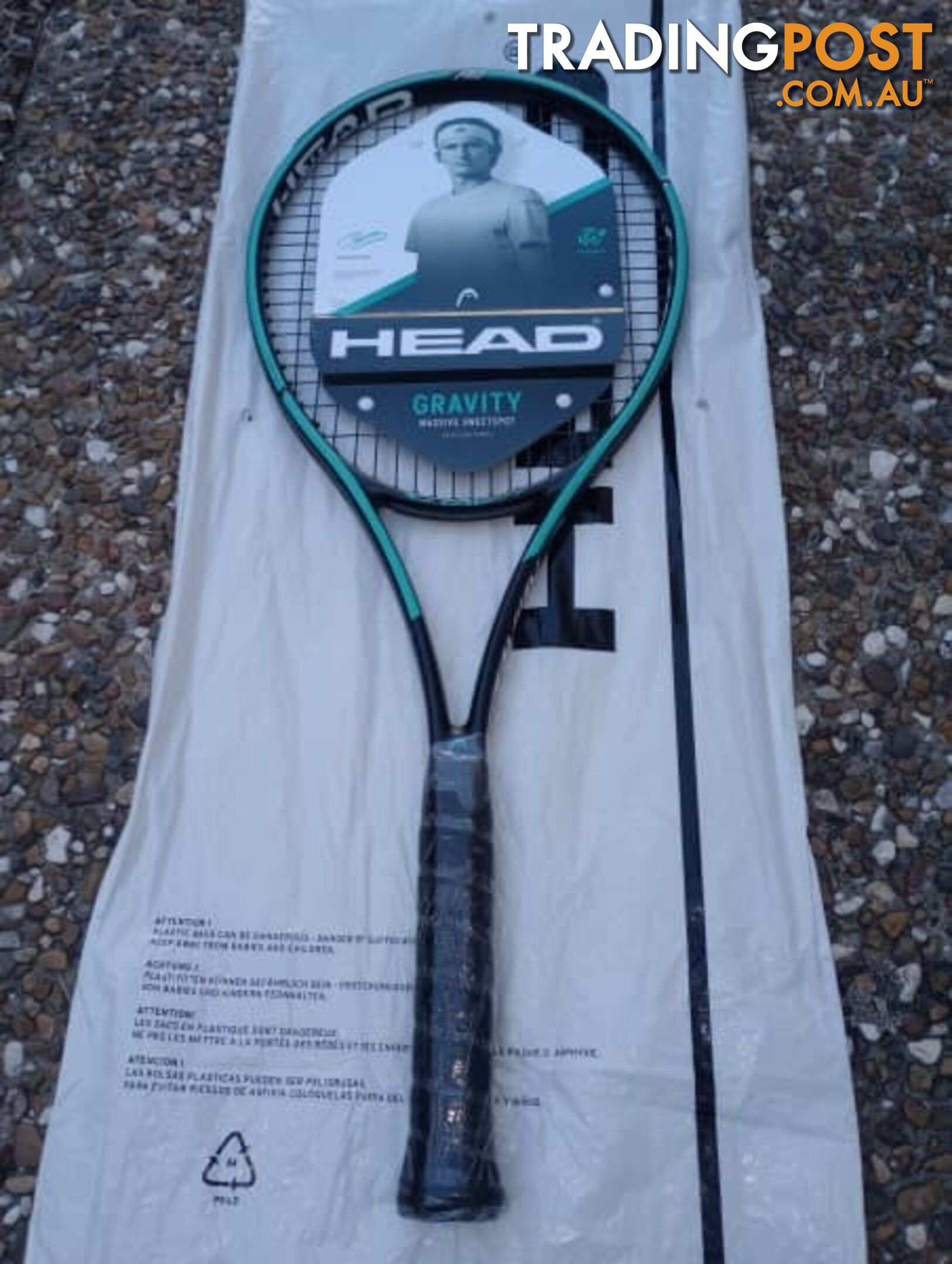 Head Gravity Pro tennis racquet MSV string grip size 4 1/2