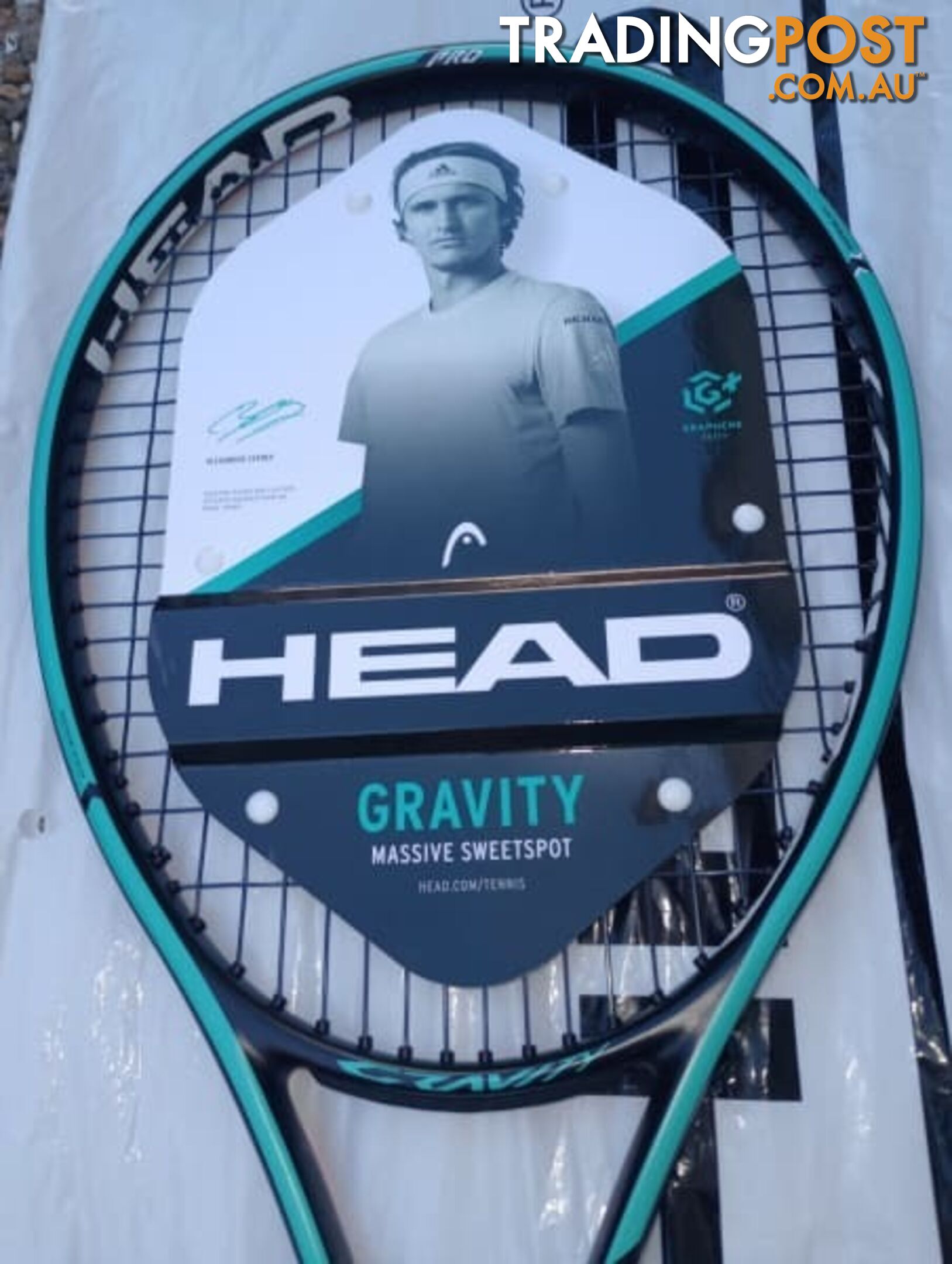 Head Gravity Pro tennis racquet MSV string grip size 4 1/2