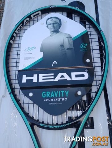 Head Gravity Pro tennis racquet MSV string grip size 4 1/2