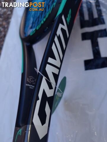 Head Gravity MP tennis racquet/Head Lynx Edge Blue string grip 4 3/8