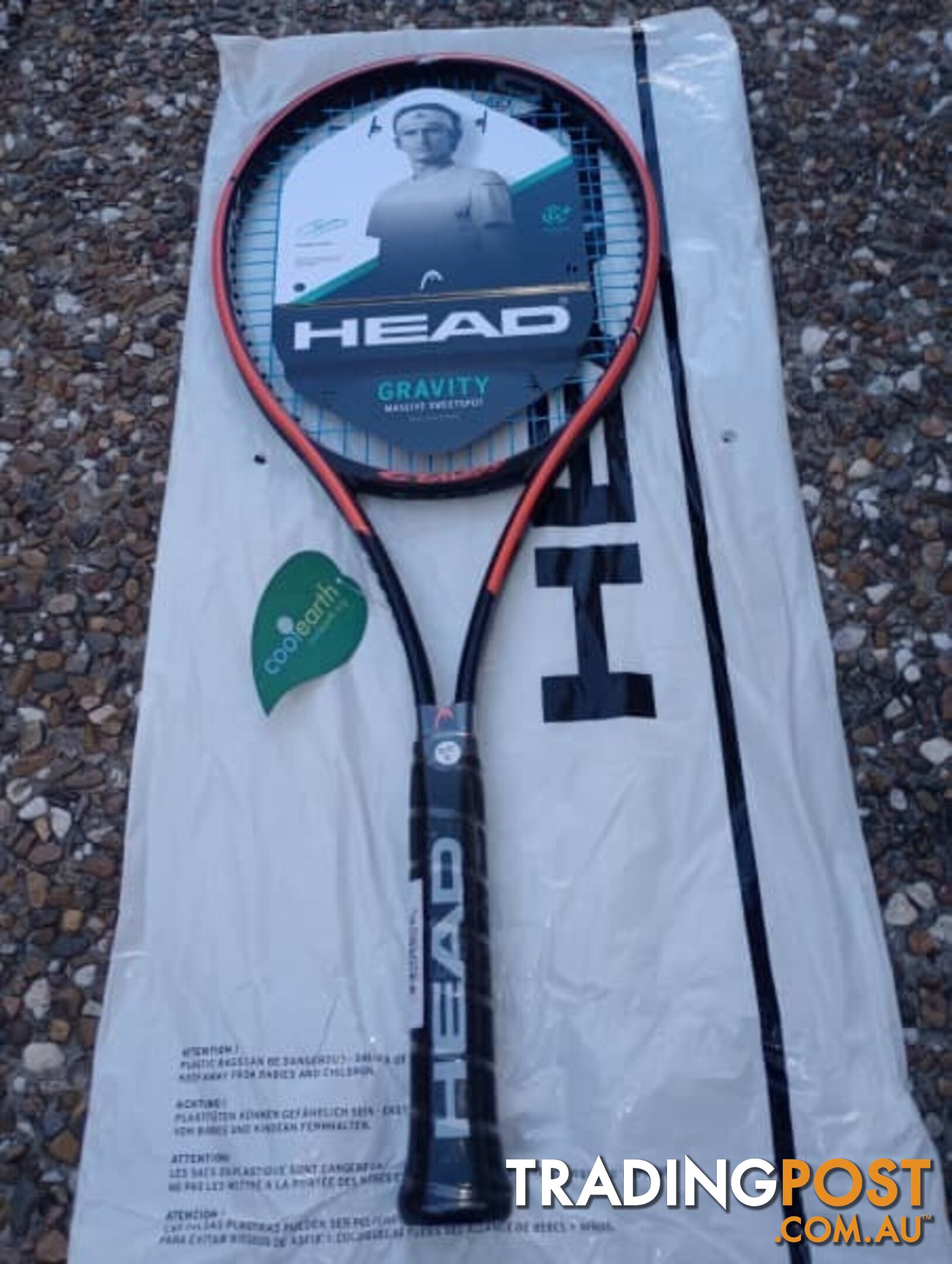 Head Gravity MP tennis racquet/Head Lynx Edge Blue string grip 4 3/8