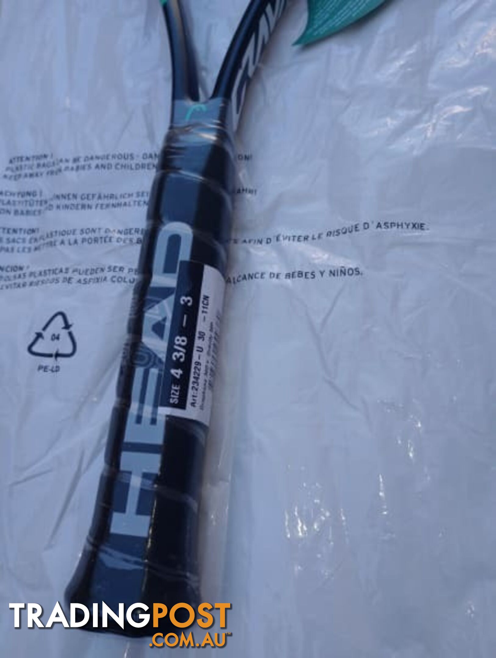 Head Gravity MP tennis racquet/Head Lynx Edge Blue string grip 4 3/8