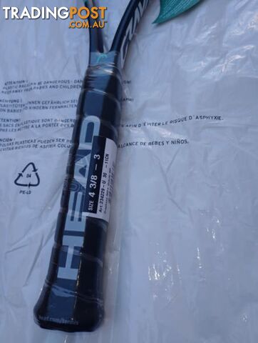 Head Gravity MP tennis racquet/Head Lynx Edge Blue string grip 4 3/8