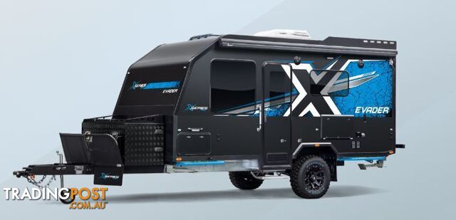 X SERIES RV 17 FOOT HARD ROOF HYBRID CARAVAN EVADER