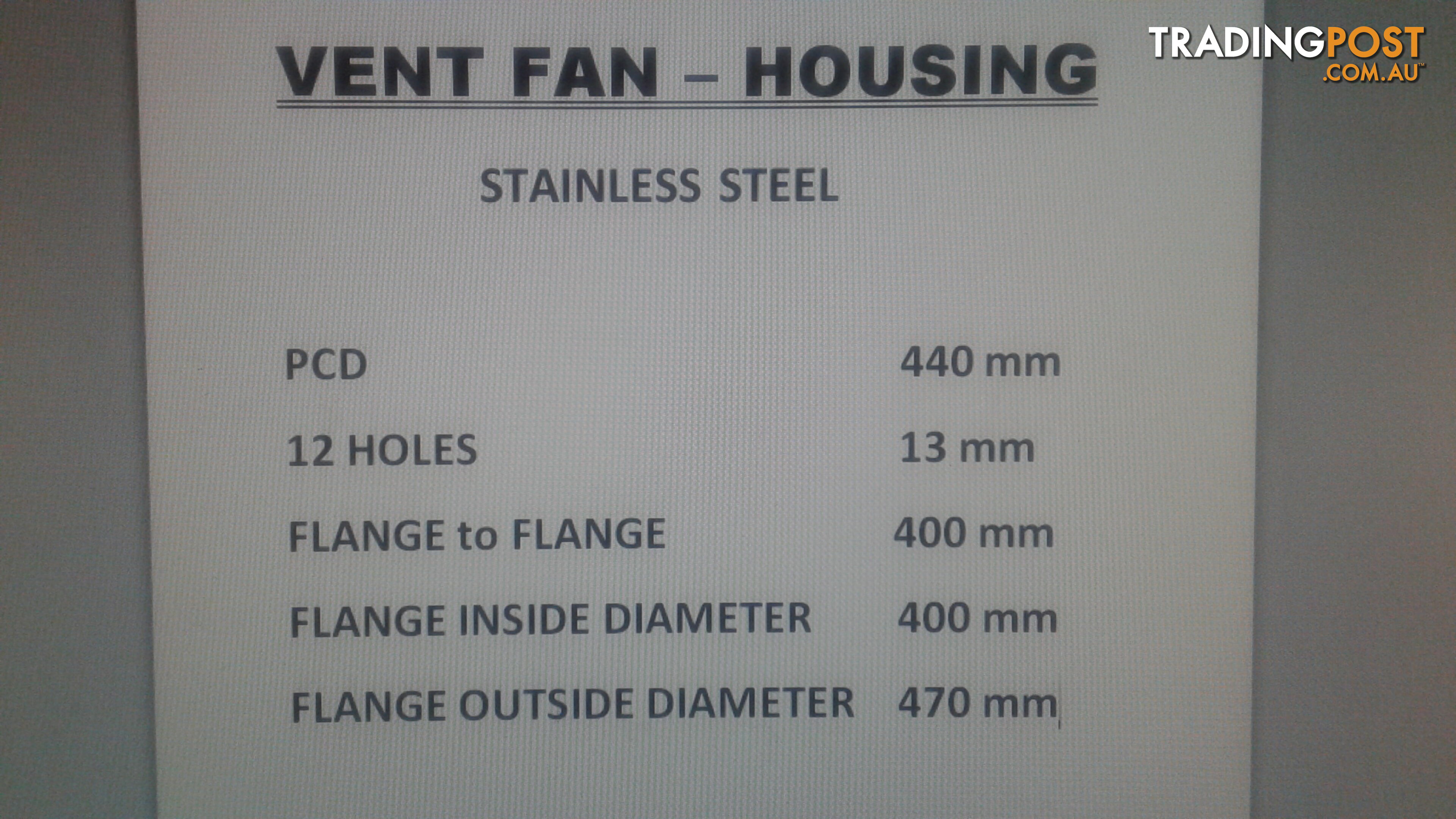 Stainless Steel Industrial  Fan Housing