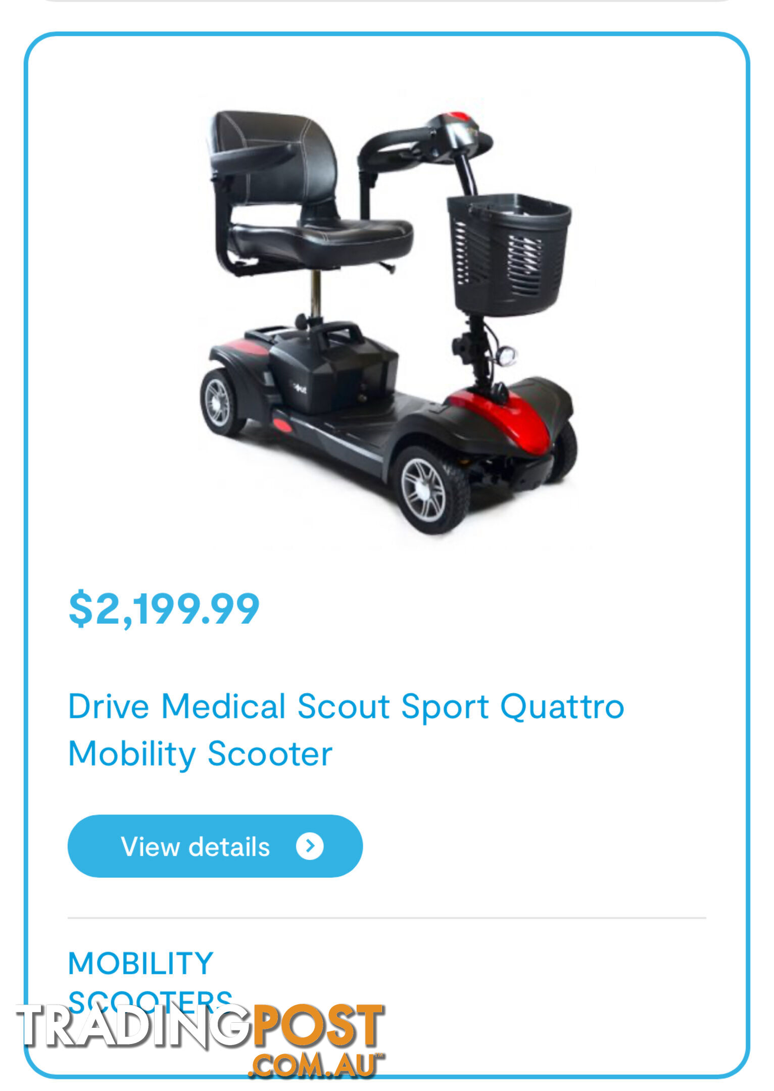 Drive Medical Scout Sport Quattro Mobility Scooter