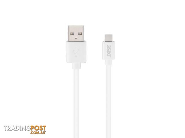 3SIXT Charge & Sync USB-C to USB-A - 1m - White