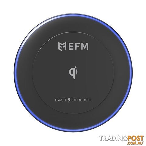 EFM Qi Certified 10w Wireless Charge Pad - Black