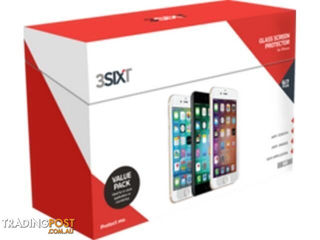 3SIXT Screen Protector iPhone 6S/6/7/8 Glass - Bulk 50 Pack