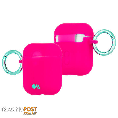 Case-Mate Neon Air Pods Hook Ups Case and Neck Strap - Pink