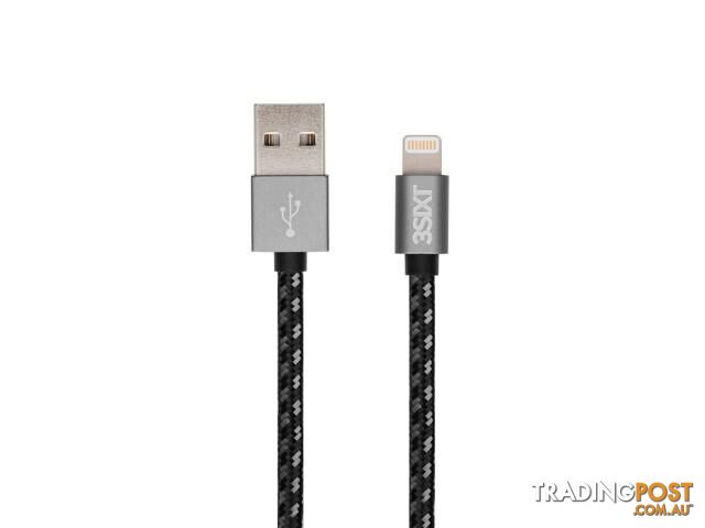 3SIXT BLACK Cable For USB-A to Lightning - 1m