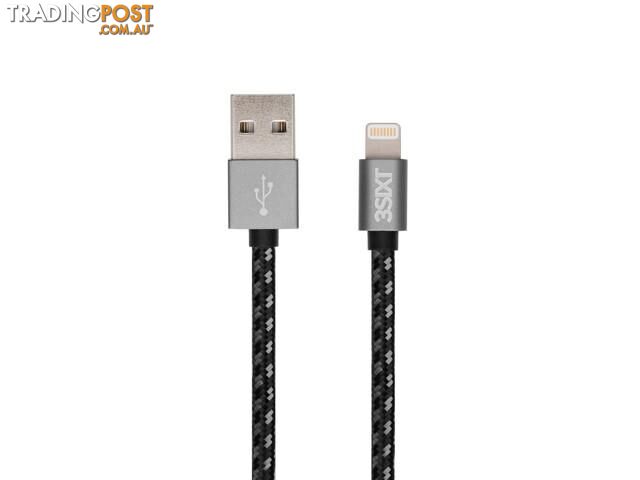 3SIXT BLACK Cable For USB-A to Lightning - 1m