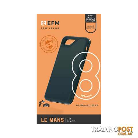 EFM LeMans Case Armour For iPhone 8/7/6s/6 - Jet Black