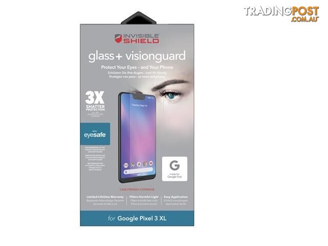 ZAGG InvisibleShield Glass+ Vision Guard For Google Pixel 3 XL-Screen