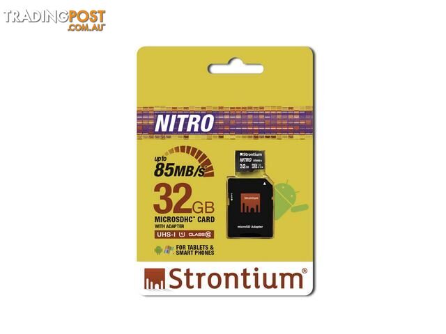 Strontium Nitro 32GB micro SD with Adapter  85MB/s U1 Class