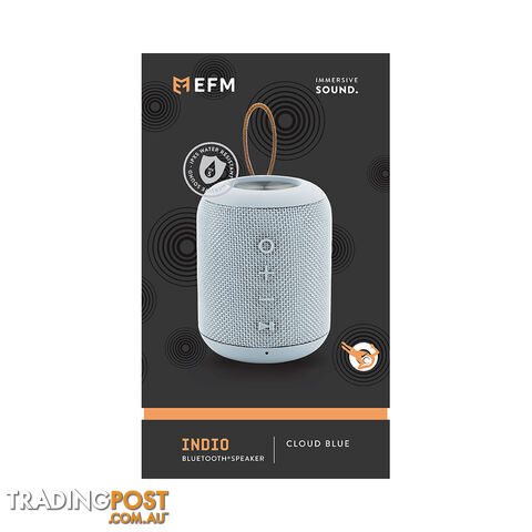 EFM Indio Wireless Bluetooth Speaker With Micro-USB Cable - Cloud Blue