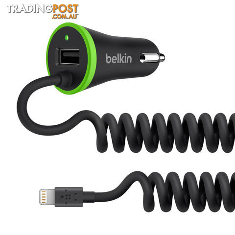 Belkin BOOSTUP Universal Car Charger With Lightning Cable - Black