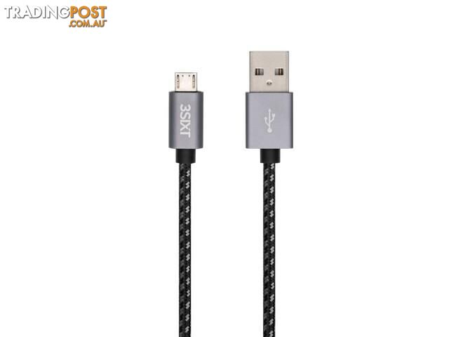 3SIXT  Cable - USB-A to Micro USB - 2m - BLACK