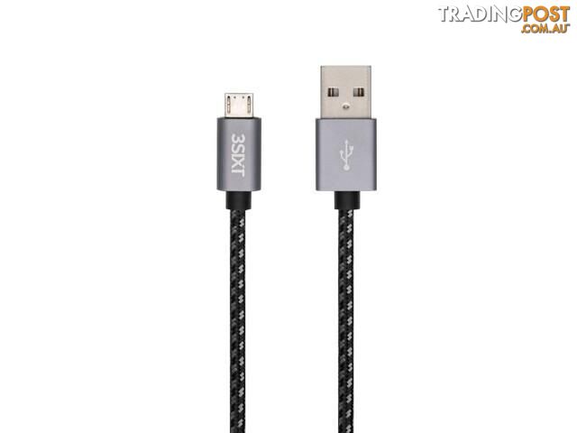 3SIXT  Cable - USB-A to Micro USB - 2m - BLACK