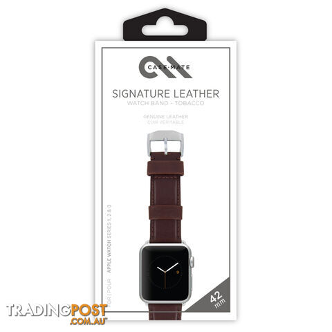 Case-Mate Signature Leather Apple Watchband For Apple Watch 42mm - Tobacco