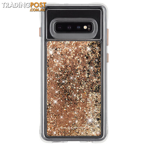 Case-Mate Waterfall Case For Samsung Galaxy S10 plus(6.4") - Clear/ Gold