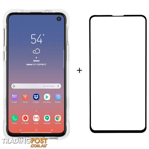 Case-Mate Tough Clear and SG Bundle For Samsung Galaxy S10e - Clear