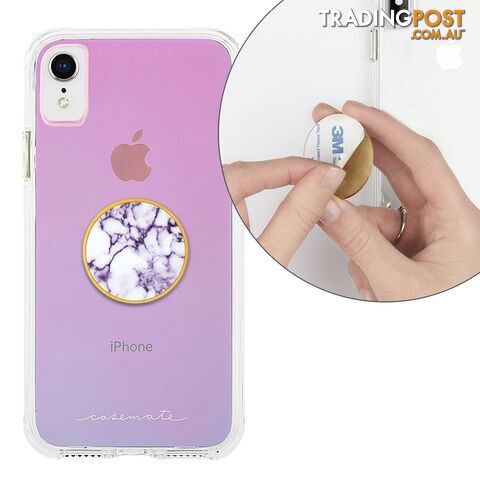 Case-Mate Car Charm with Magnetic Car Mount - White Marble