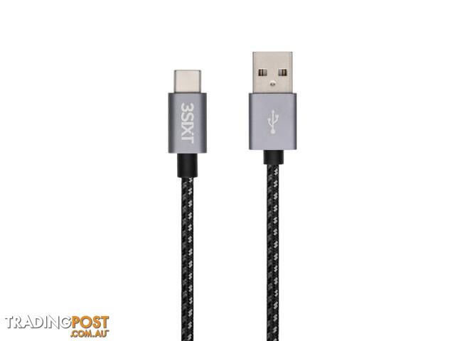 3SIXT BLACK Cable For USB-A to USB-C - 1m