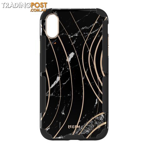 EFM Cayman InStyle D3O Case Armour For iPhone XR (6.1") - Black Marble