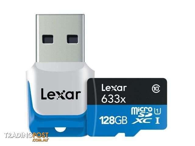 Lexar High-Performance microSDXC 128GB UHS-1 633x 95MB/s C10