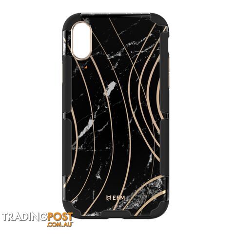 EFM Cayman InStyle D3O Case Armour For iPhone X/Xs (5.8") - Black Marble