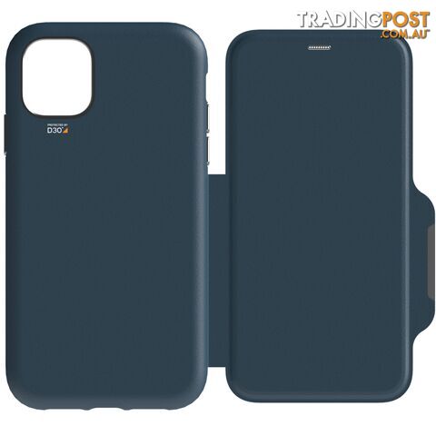 EFM Monaco D3O Leather Wallet Case Armour For iPhone 11 Pro - Blackberry Ocean...