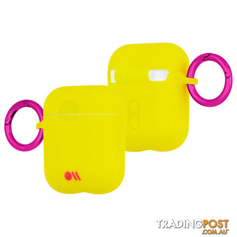 Case-Mate Neon Air Pods Hook Ups Case and Neck Strap - Yellow