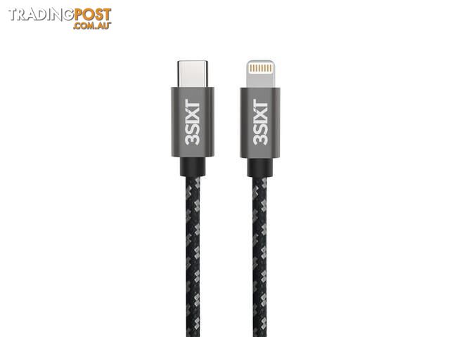 3SIXT BLACK Cable USB-C to Lightning - 2m