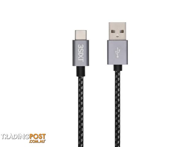 3SIXT  Cable - USB-A to USB-C - 2m - BLACK
