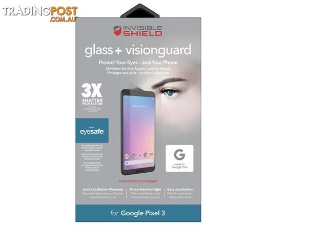 ZAGG InvisibleShield Glass+ Vision Guard For Google Pixel 3-Screen