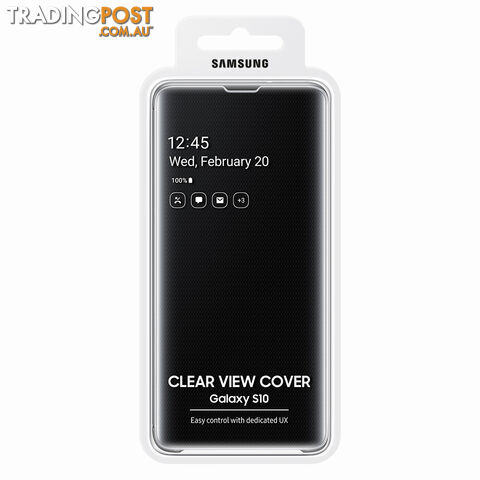 Samsung Clear View Cover For Samsung Galaxy S10 (6.1") - Black