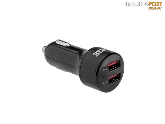 3SIXT Car Charger 4.8A - Black