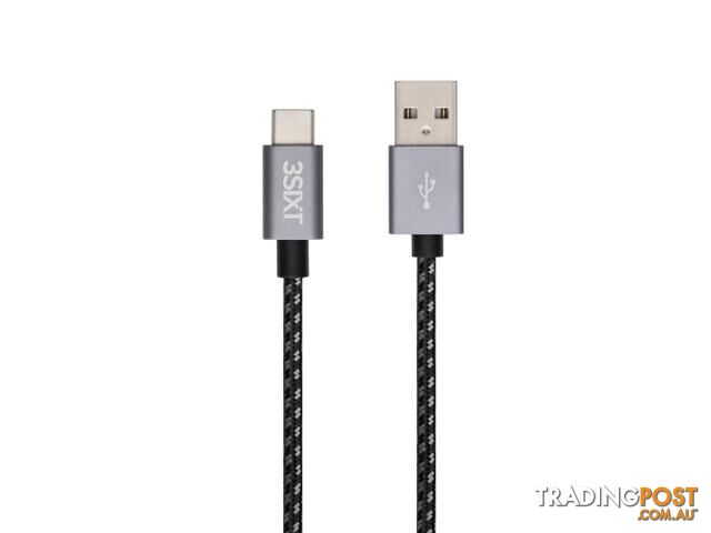 3SIXT BLACK Cable - USB-A to USB-C - 1m