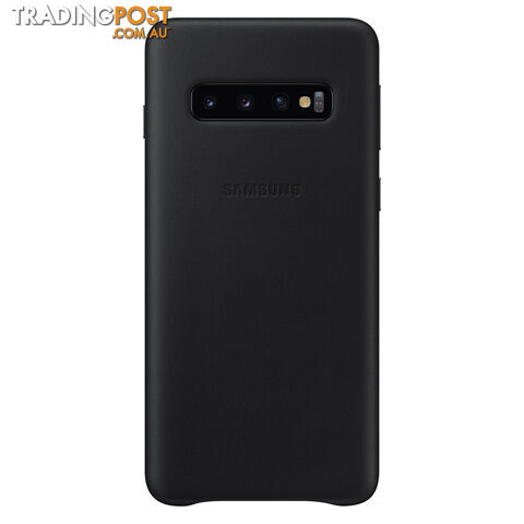 Samsung Leather Cover For Samsung Galaxy S10 (6.1") - Black