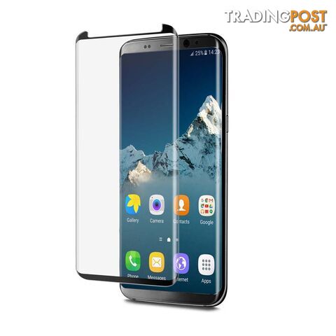 EFM Curved Glass Screen Armour For Galaxy S8 plus - Black / Clear