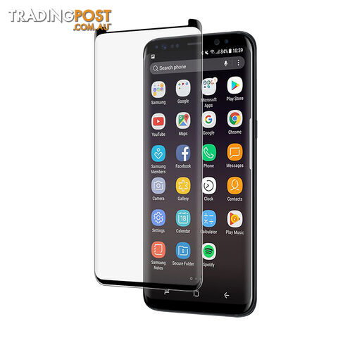 EFM Curved Edge Glass Screen Armour For Galaxy S9 - Black