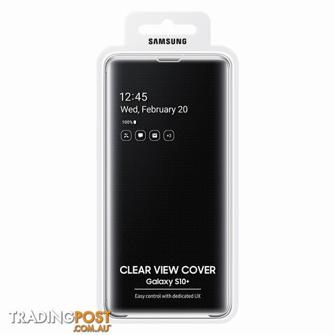 Samsung Clear View Cover For Samsung Galaxy S10 Plus (6.4") - Black