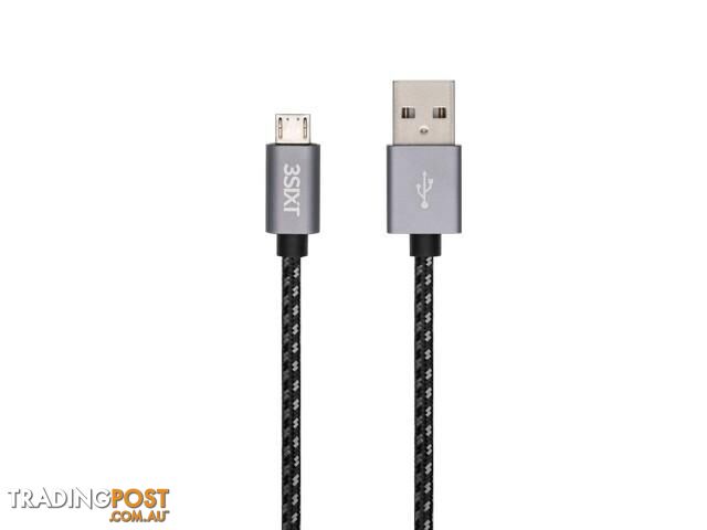 3SIXT BLACK Cable USB-A to Micro USB - 1m