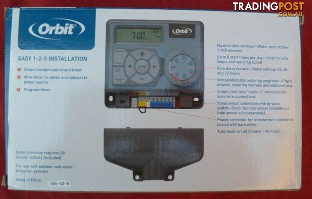 Orbit 6 Station Easy Dial Water / Irrigation Sprinkler Timer - photo 4 of 8