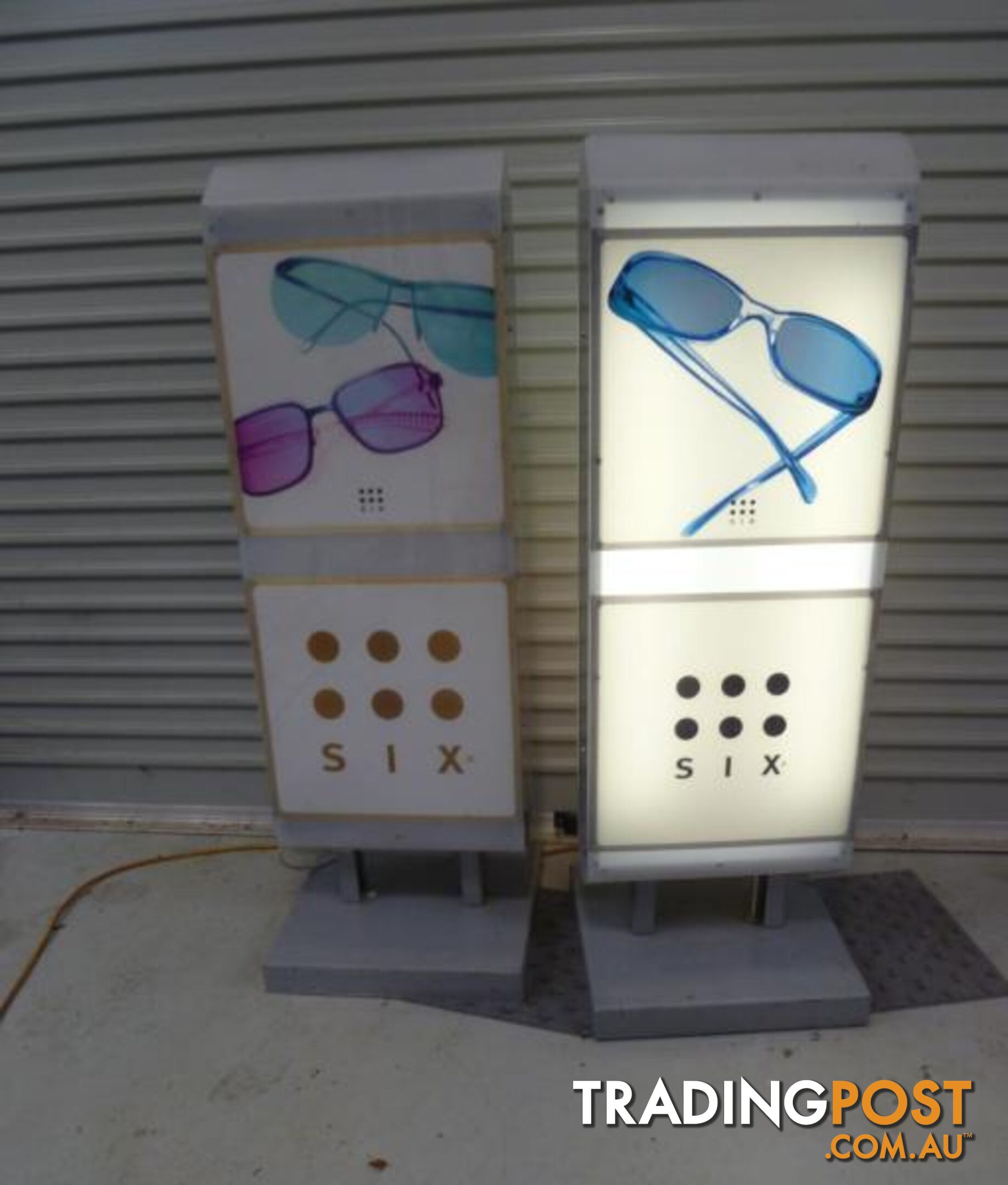 Two Double Sided Electric Retail Signs (240 volt)