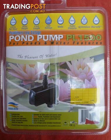 New 1500 Litre Per Hour Pond, Fountain or Water Feature Pump - photo 5 of 6
