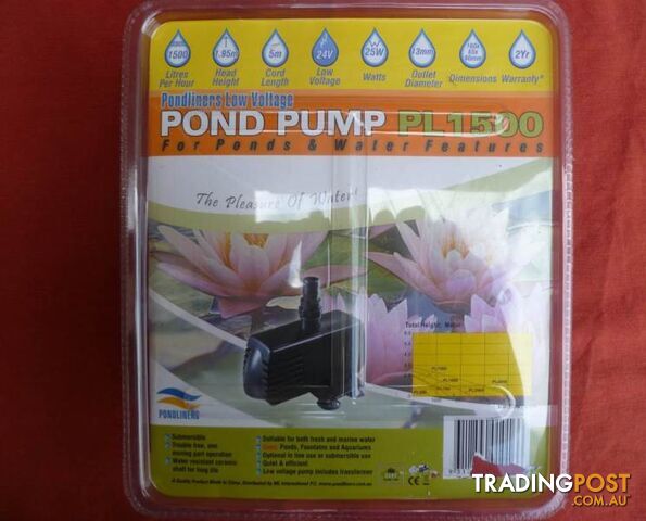 New 1500 Litre Per Hour Pond, Fountain or Water Feature Pump - photo 4 of 6