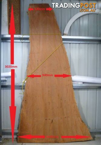 Large Aged Red Gum Timber Slab / Dressed Redgum Table top