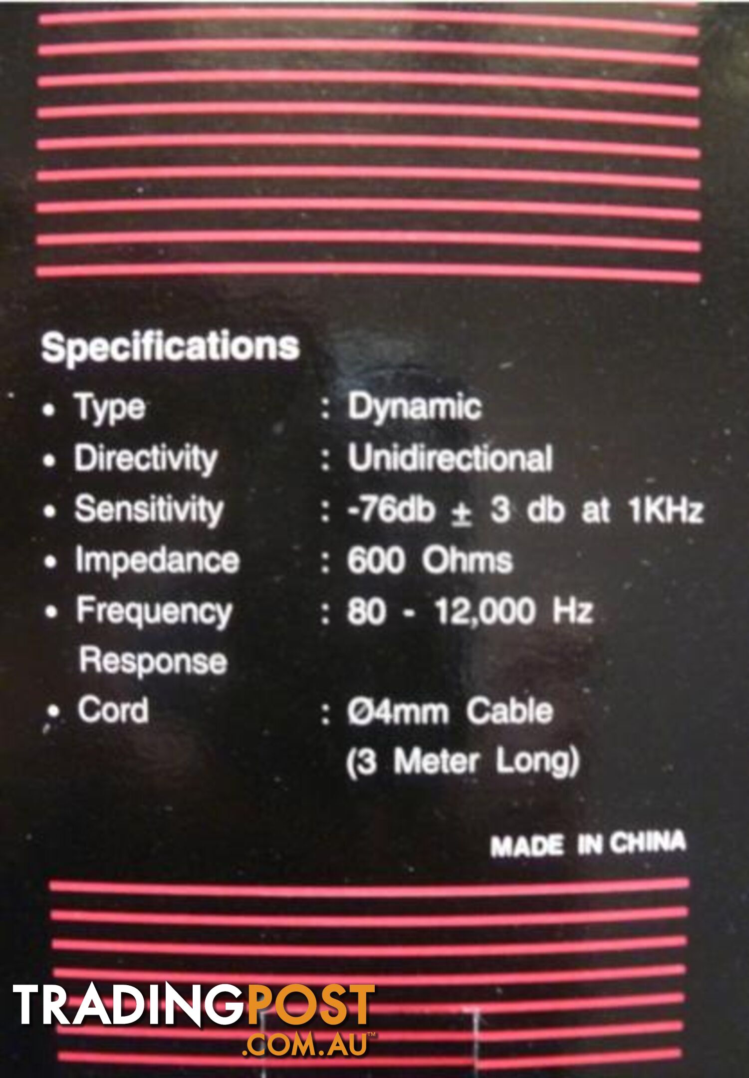 New Toyoda Uni-Directional Microphones Model UDM-328